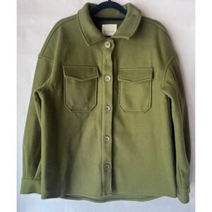 Avec Les‎ Filles Olive Green Shirt Jacket Shacket Women's Medium